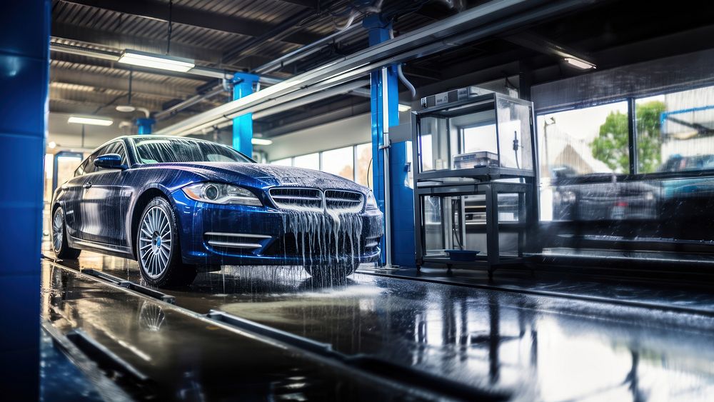 Photo of a car wash service. AI generated Image by rawpixel.