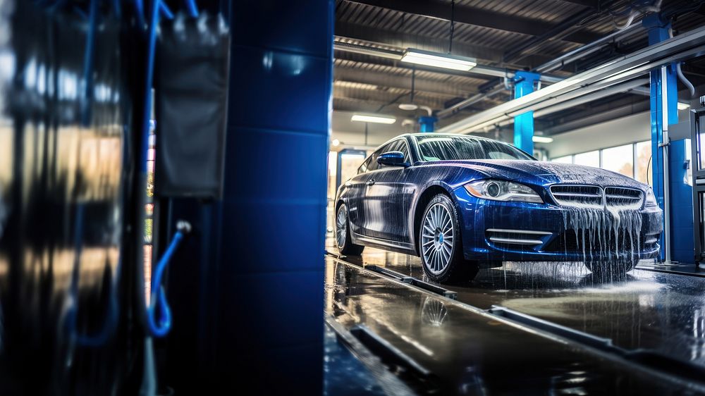 Photo of a car wash service. AI generated Image by rawpixel.