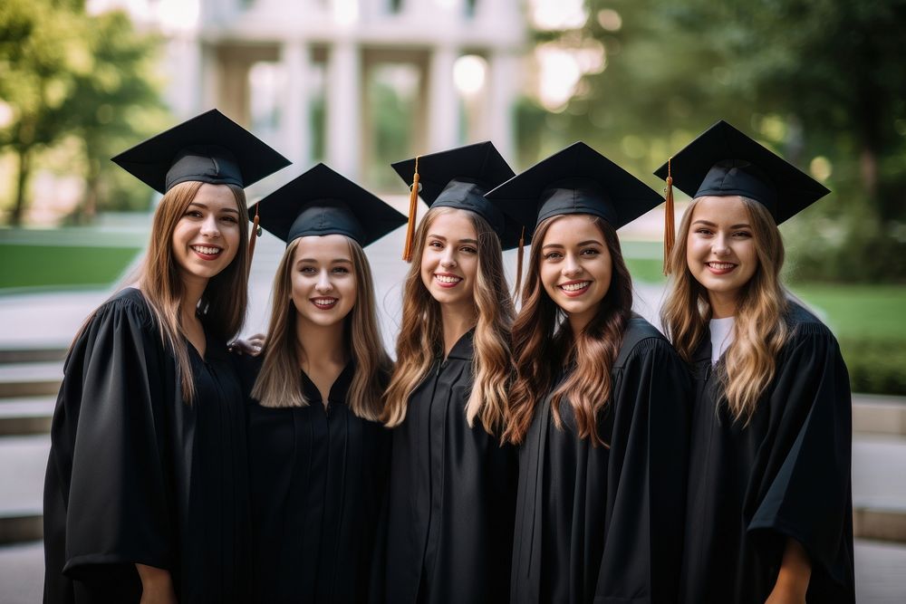 Group student graduation university outdoors adult. 