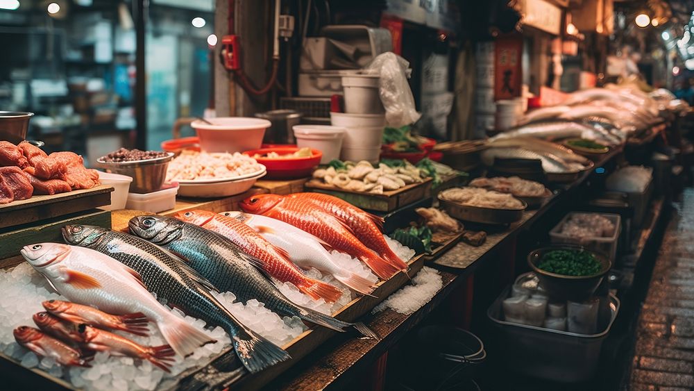 photo of Japanese fish market. Free Photo rawpixel