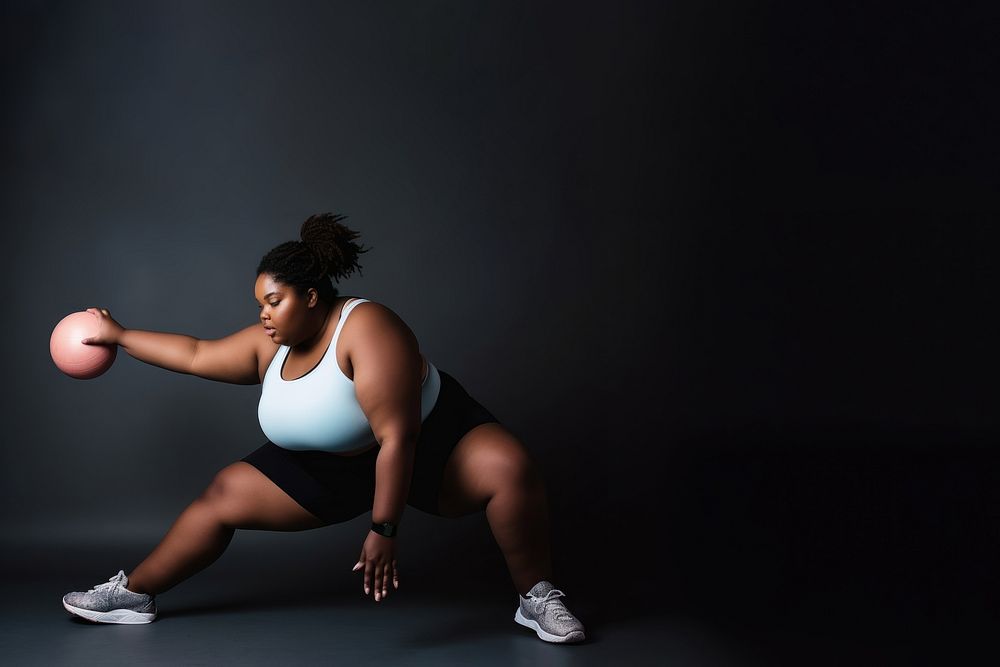 Photo of plus size woman doing fitness. AI generated Image by rawpixel. 