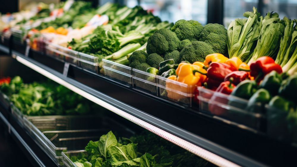 Photo of supermarket natural light.  