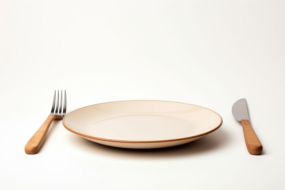 Plate fork porcelain knife. AI generated Image by rawpixel.