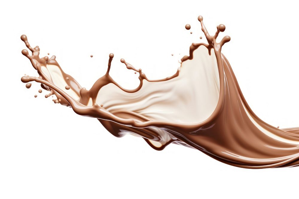 Splash milk chocolate white background. AI generated Image by rawpixel.