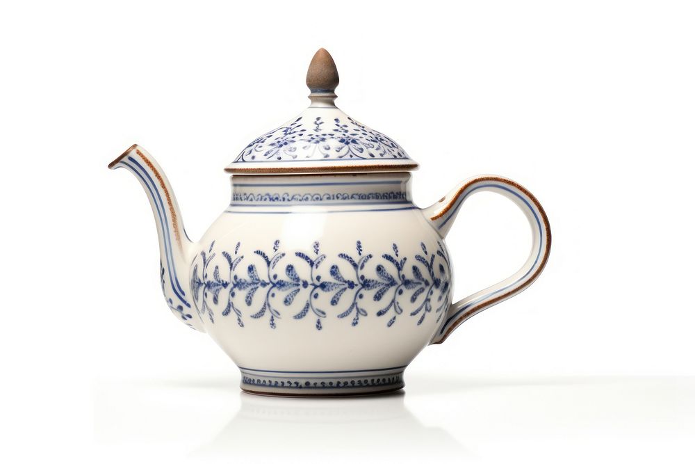 Tea pitcher porcelain pottery teapot. AI generated Image by rawpixel.
