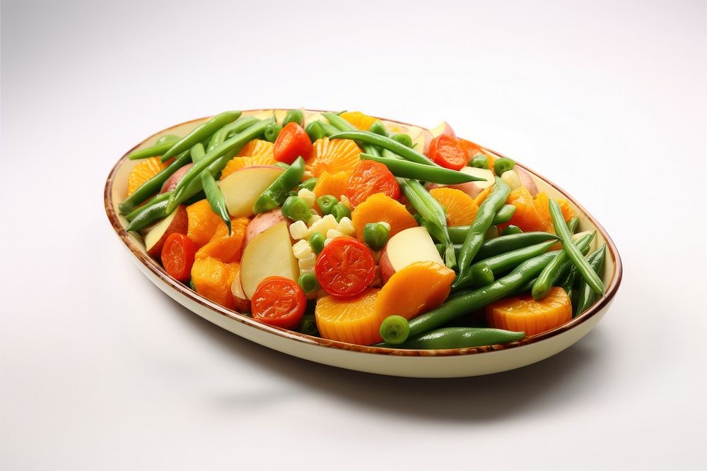 Vegetable dish plate plant food. AI generated Image by rawpixel.
