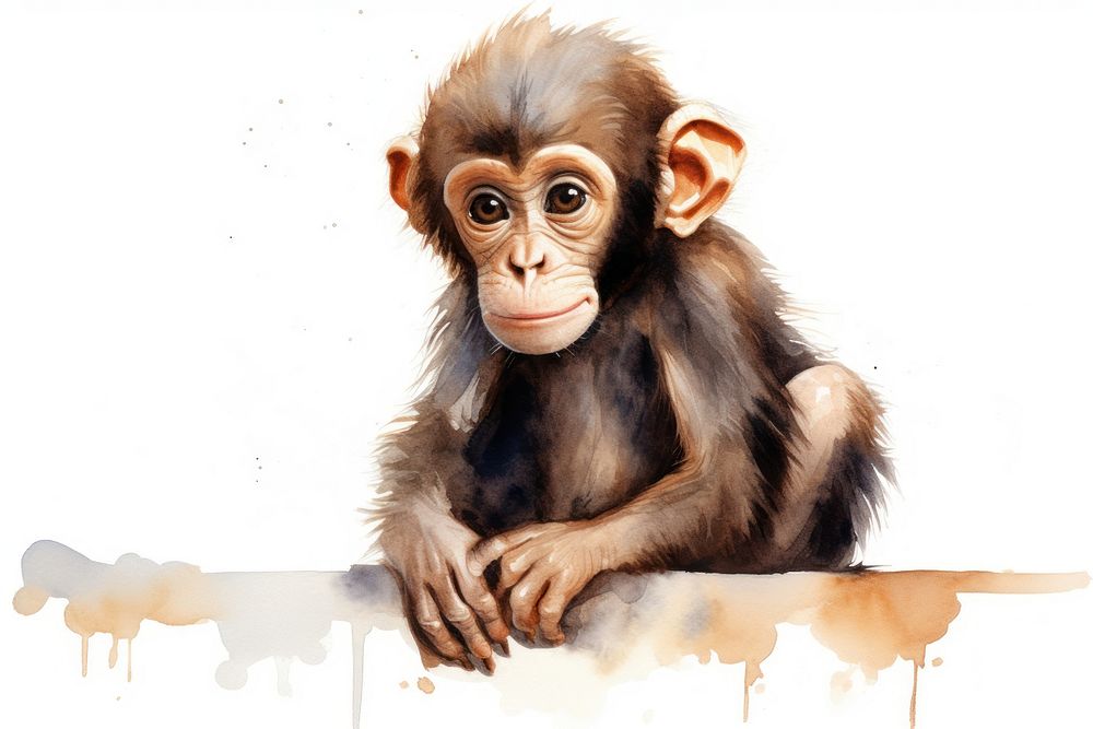 Monkey wildlife mammal animal. AI generated Image by rawpixel.