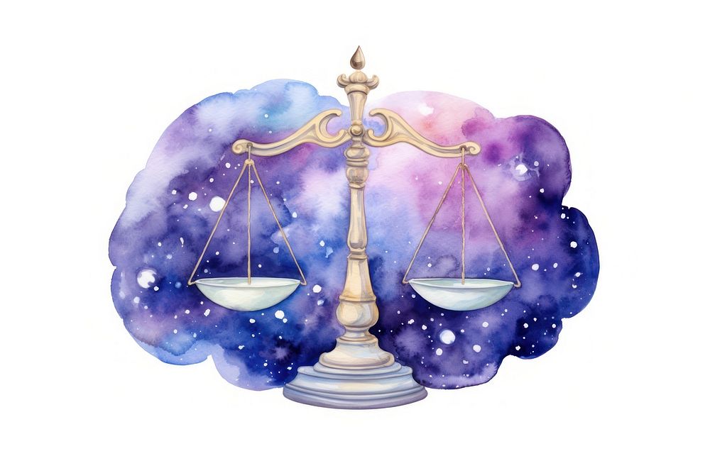 Libra astrological sign scale astronomy science. AI generated Image by rawpixel.