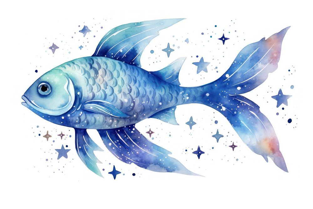 Pisces astrological sign animal fish creativity. AI generated Image by rawpixel.
