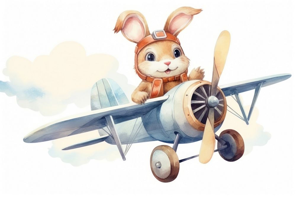 Rabbit aircraft airplane vehicle. AI generated Image by rawpixel.