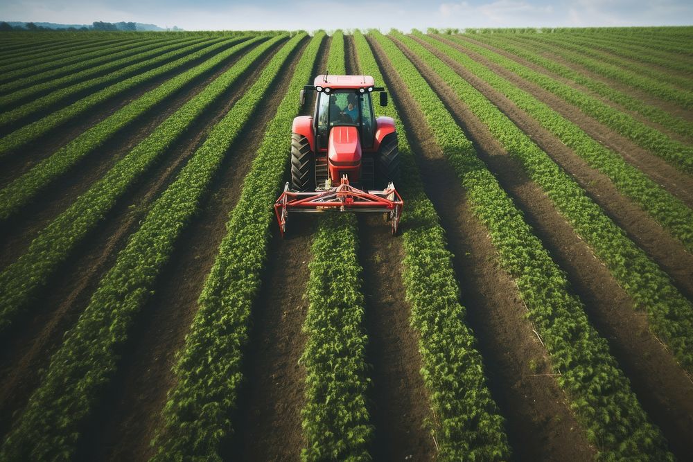 Tractor field farm agriculture.