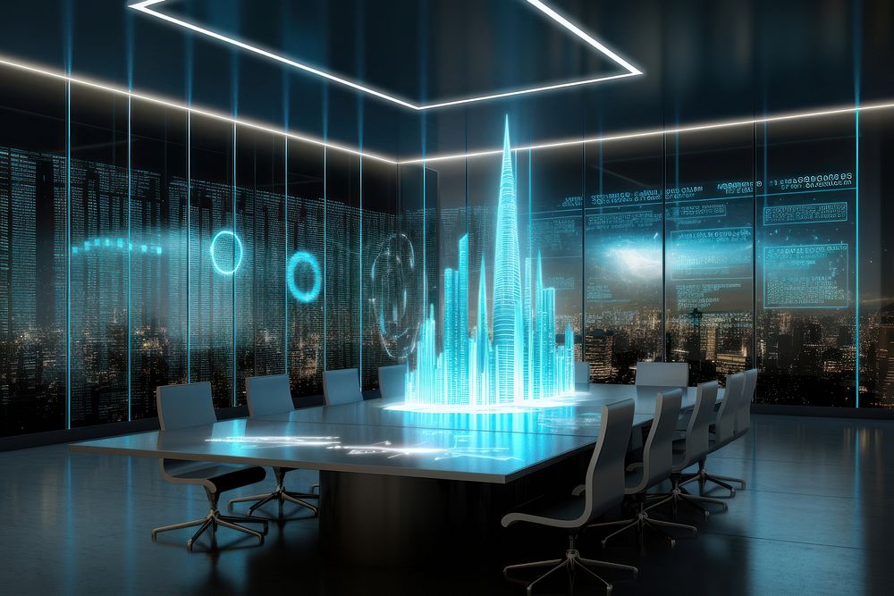 Business technology futuristic office. AI generated Image by rawpixel.