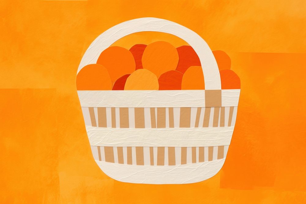 Orange basket backgrounds container furniture. AI generated Image by rawpixel.