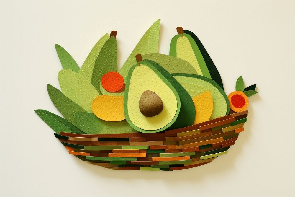 Avocado basket craft plant food. 