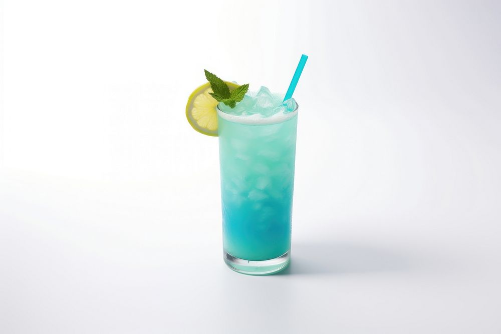 Blue Lagoon Mocktail cocktail mojito drink. AI generated Image by rawpixel.