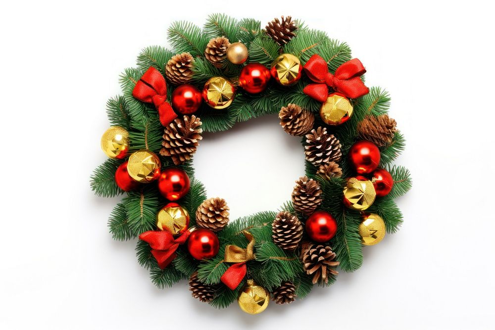 Christmas wreath christmas decoration plant. AI generated Image by rawpixel.