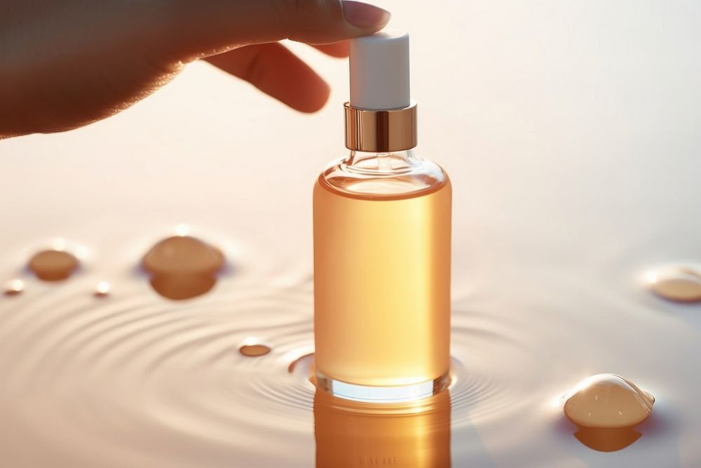 Serum bottle cosmetics perfume. AI generated Image by rawpixel.
