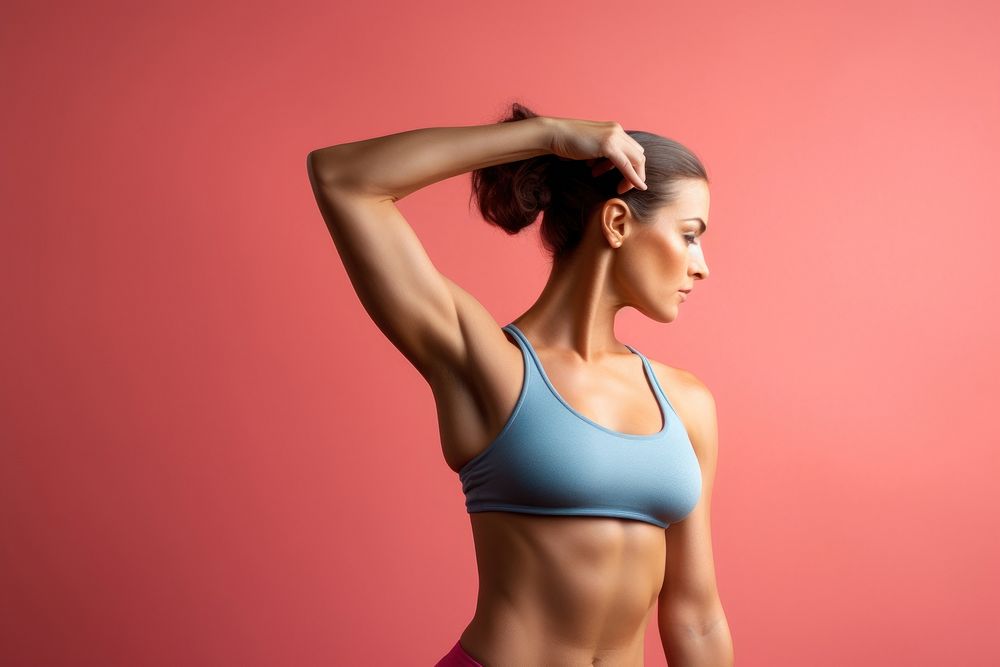 Stretching sports adult woman. AI generated Image by rawpixel.