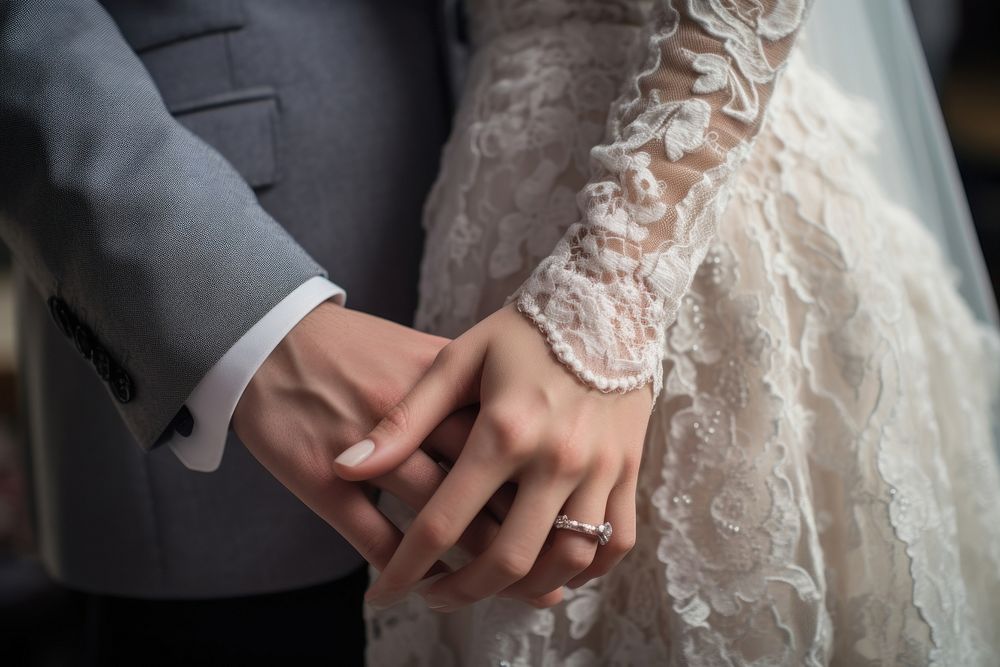 Wedding bride ring hand. 