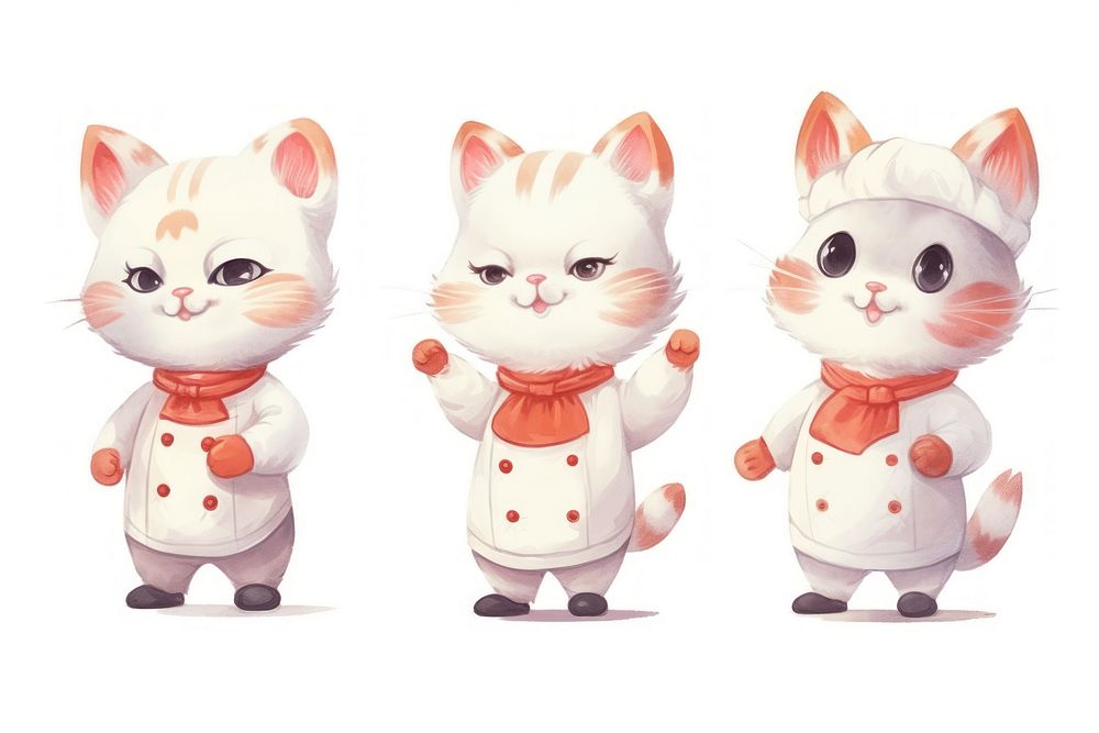 Cat chef figurine cartoon mammal. AI generated Image by rawpixel.