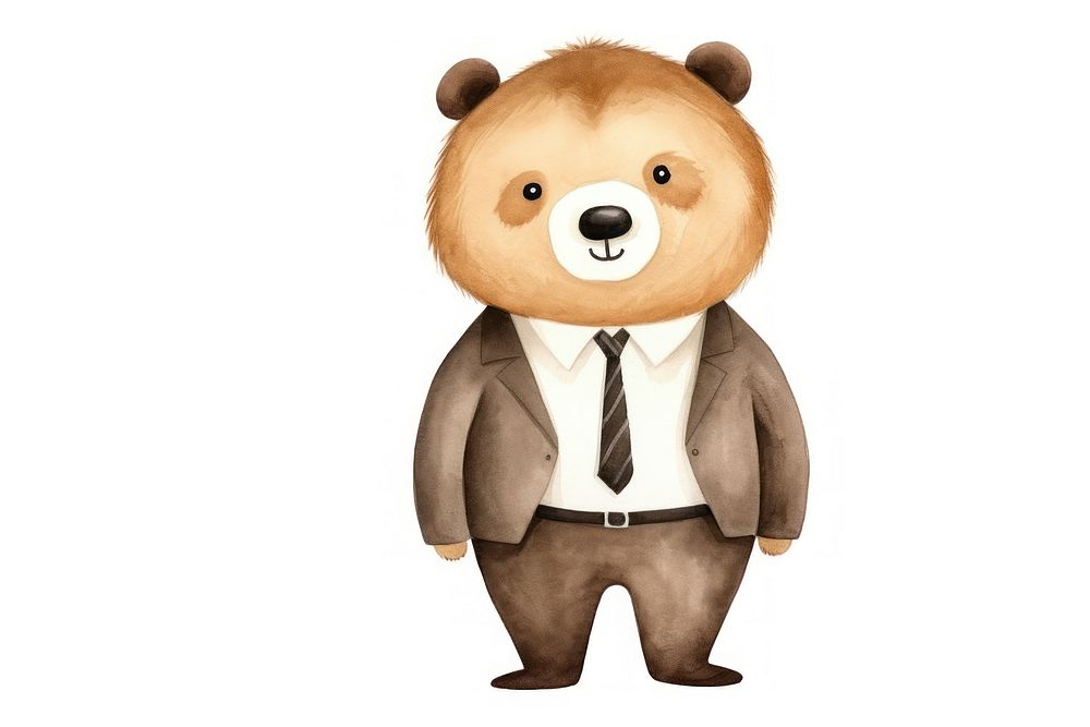 Cute sloth wearing suit cartoon mammal animal. 