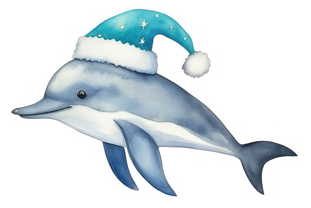 Dolphin christmas animal cartoon mammal. 