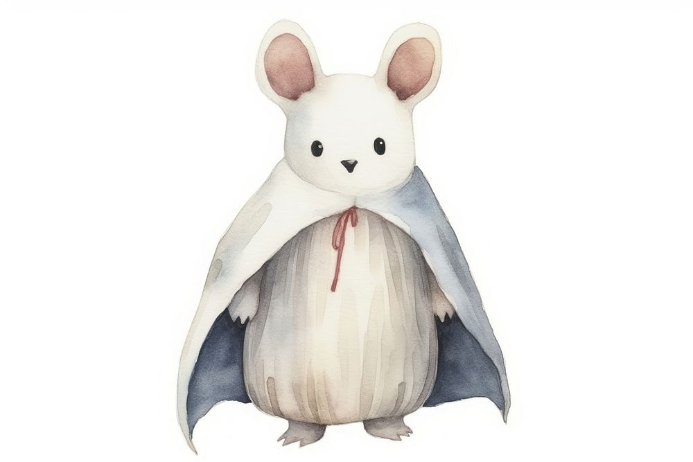 Mouse wearing ghost custume animal cartoon cute. AI generated Image by rawpixel.