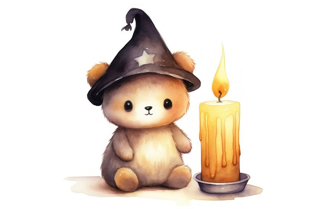 Puppy holding halloween candle cartoon cute representation. AI generated Image by rawpixel.