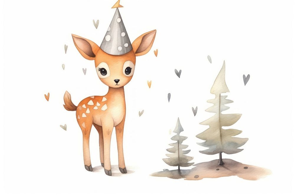 Party hat animal cartoon mammal. AI generated Image by rawpixel.