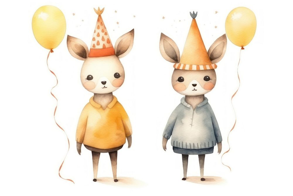 Party hat cartoon animal cute. AI generated Image by rawpixel.
