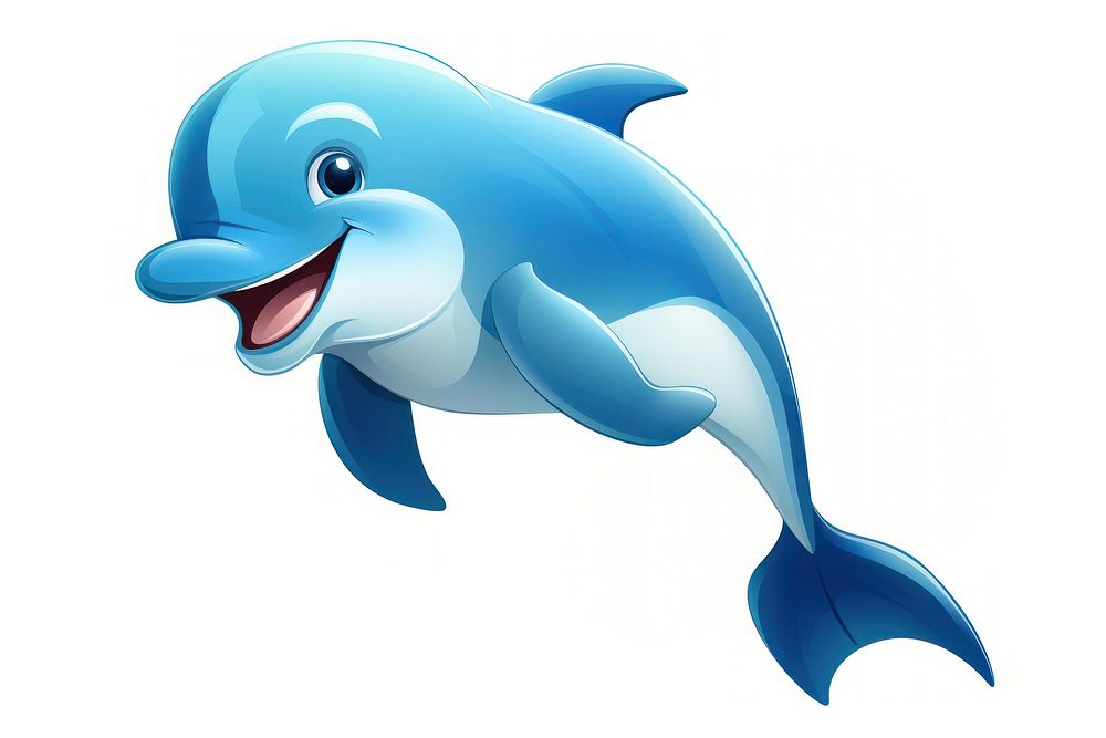 Dolphin dolphin cartoon animal. AI generated Image by rawpixel.