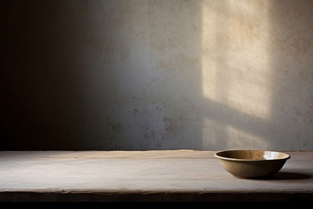 Empty bowl table simplicity windowsill. AI generated Image by rawpixel.