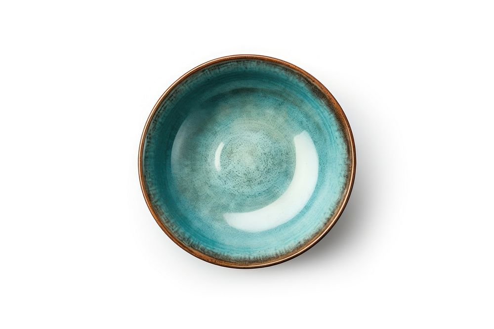Empty bowl porcelain pottery white background. AI generated Image by rawpixel.