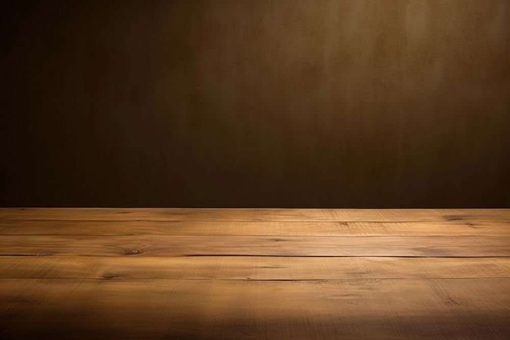 Empty food minimal wood table hardwood flooring architecture. AI generated Image by rawpixel.