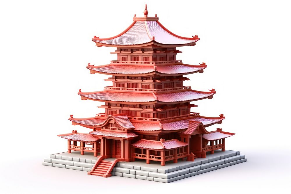 Jajapan landmark architecture building pagoda. AI generated Image by rawpixel.