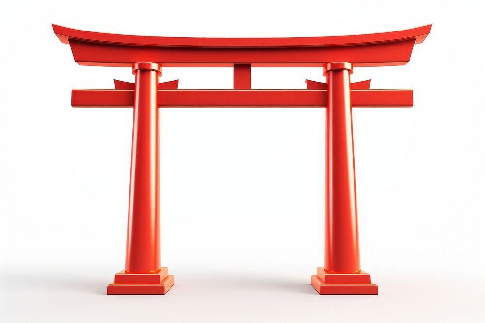 Japanese torii gate white background spirituality. AI generated Image by rawpixel.