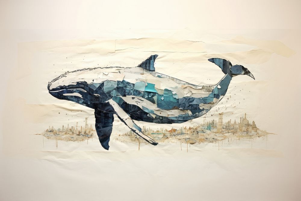 Whale drawing animal sketch. AI generated Image by rawpixel.