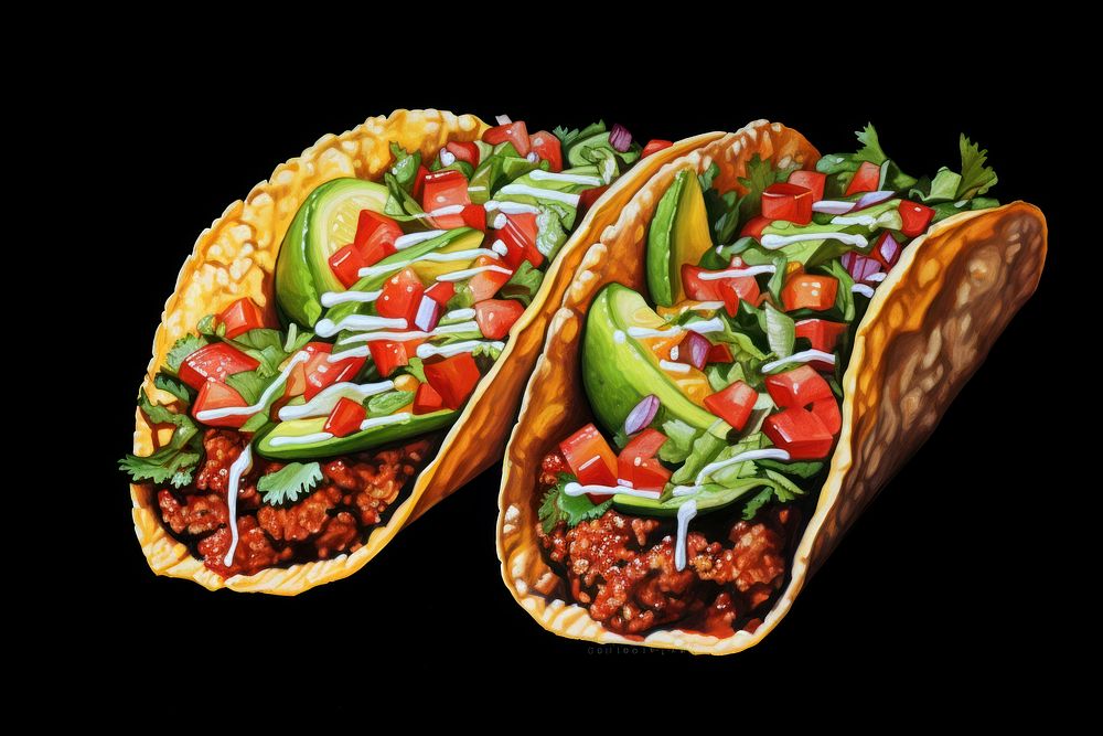 Mexico tacos food vegetable freshness. AI generated Image by rawpixel.