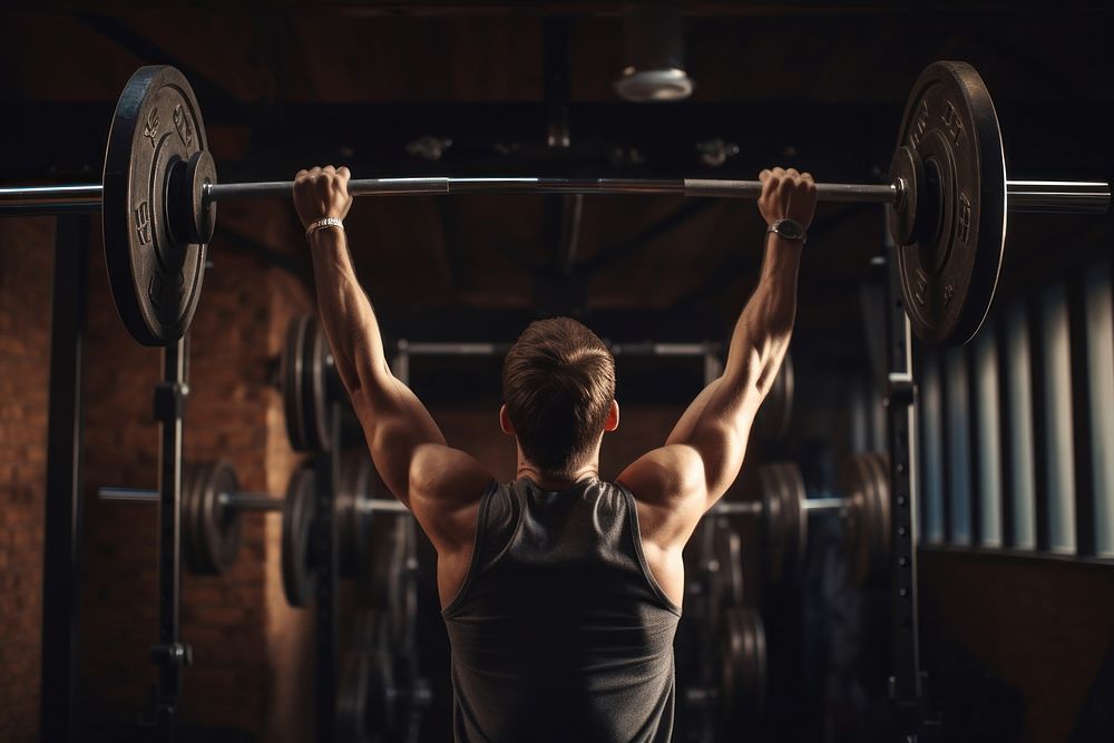 Weight training fitness sports adult. AI generated Image by rawpixel.
