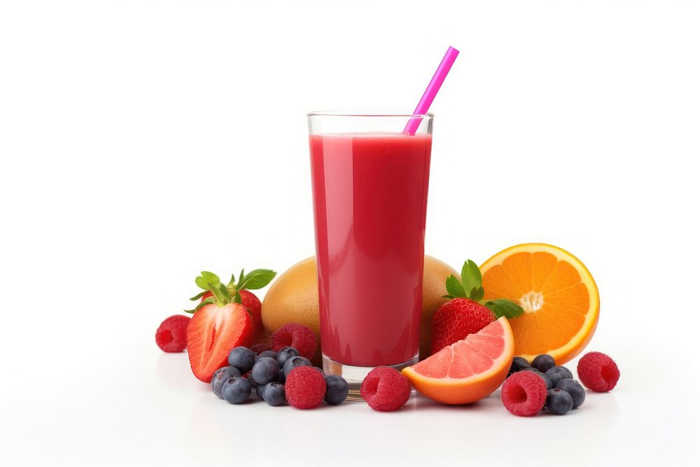 Fruit juice strawberry grapefruit raspberry. AI generated Image by rawpixel.