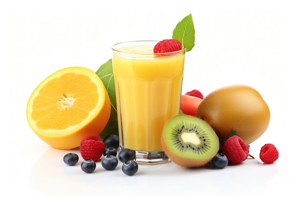 Fruit juice grapefruit blueberry raspberry. AI generated Image by rawpixel.