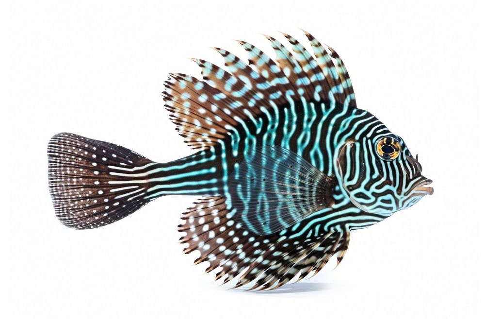 Fish animal sea white background. AI generated Image by rawpixel.