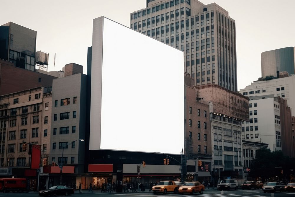 Billboard building architecture city. AI generated Image by rawpixel.