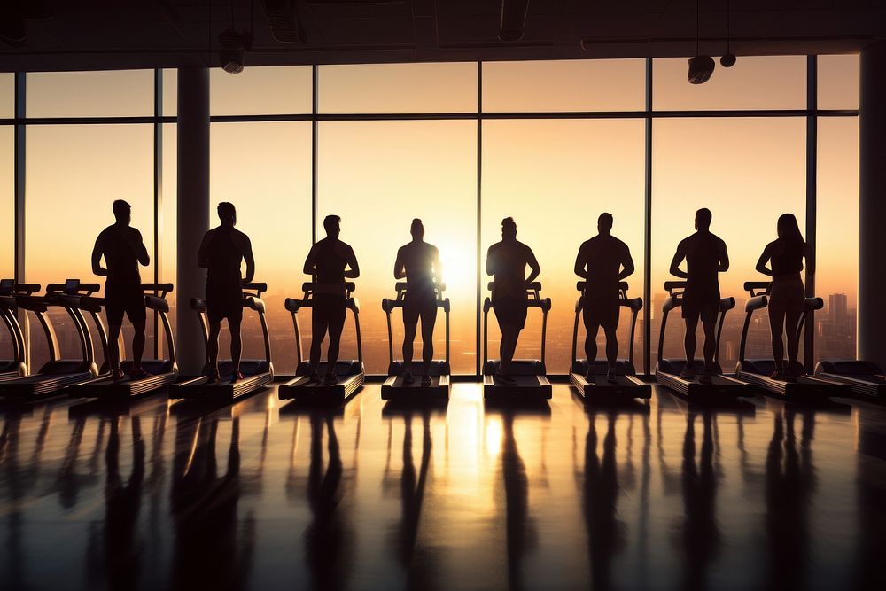 Exercise gym treadmill sports. AI generated Image by rawpixel.