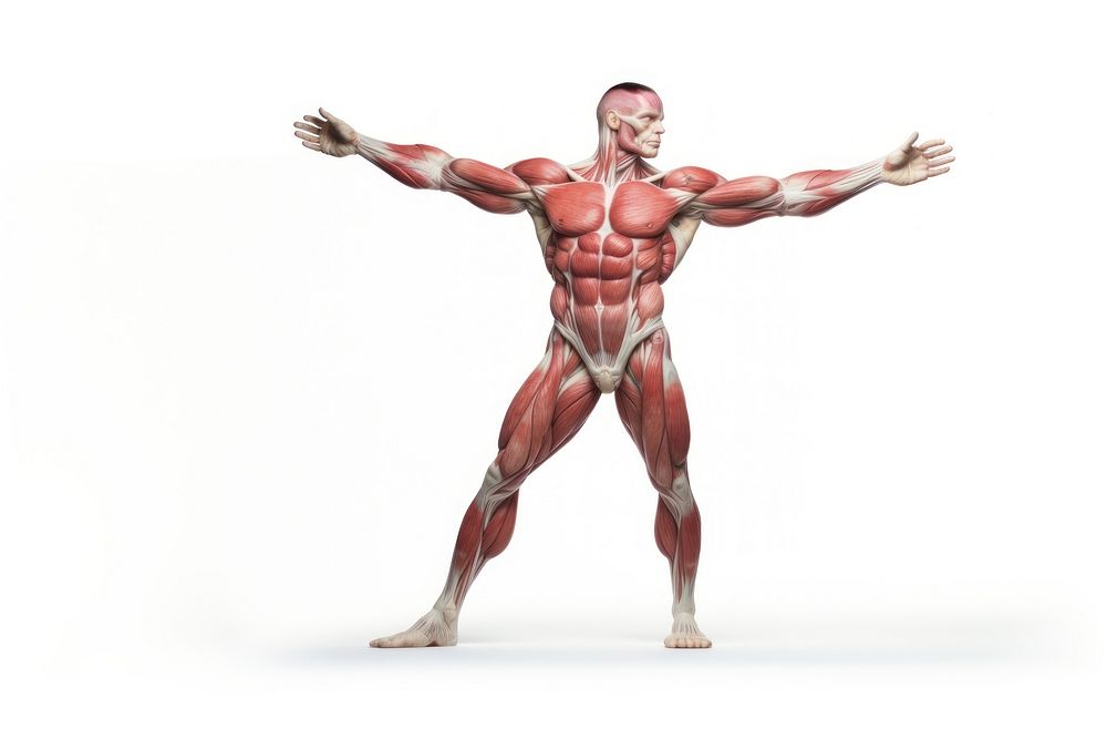 Anatomy adult human white background. AI generated Image by rawpixel.