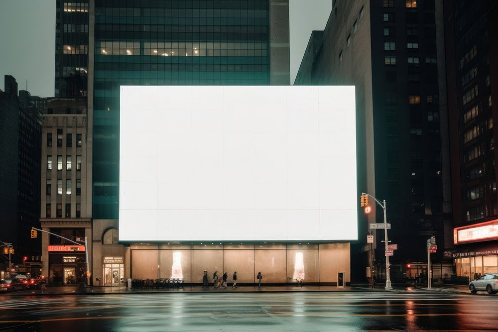 Billboard building advertisement architecture. 