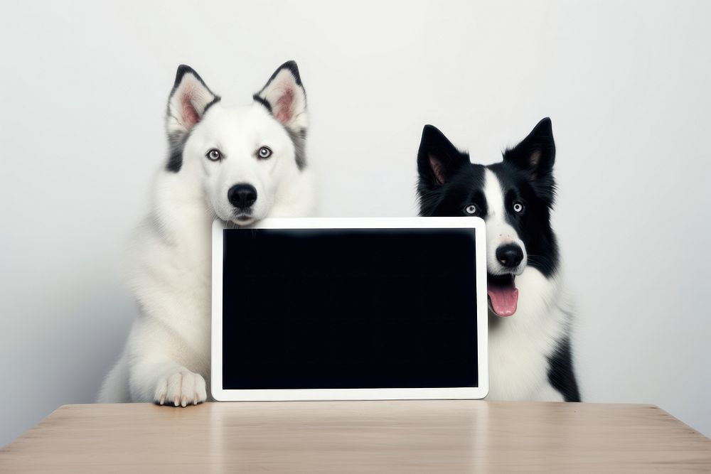 Tablet dog computer mammal. AI generated Image by rawpixel.