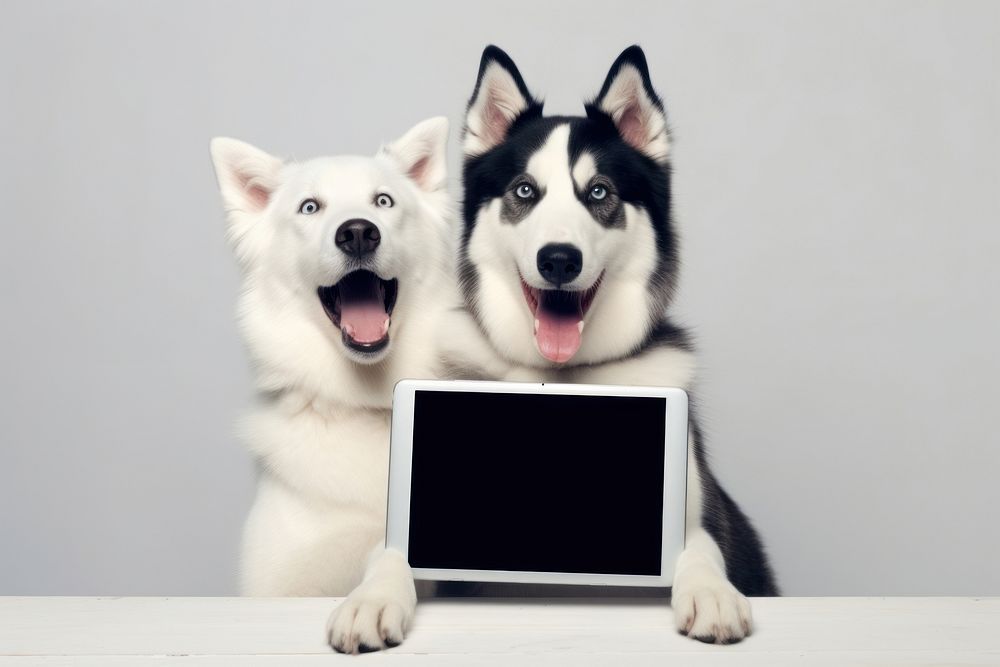 Tablet dog mammal animal. AI generated Image by rawpixel.
