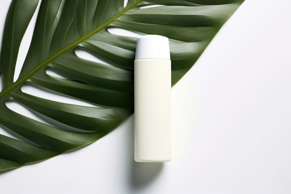 Cosmetic bottle leaf cosmetics plant. AI generated Image by rawpixel.