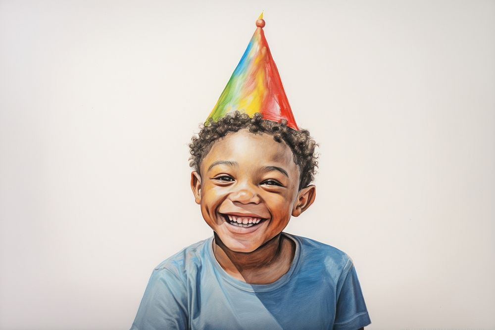 Birthday portrait laughing smile. AI generated Image by rawpixel.